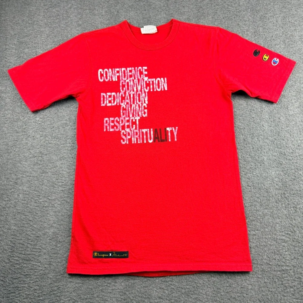 Champion X Muhammad Ali Red Graphic T-Shirt S Small GT19T 2WC The Greatest Mens - Picture 1 of 12